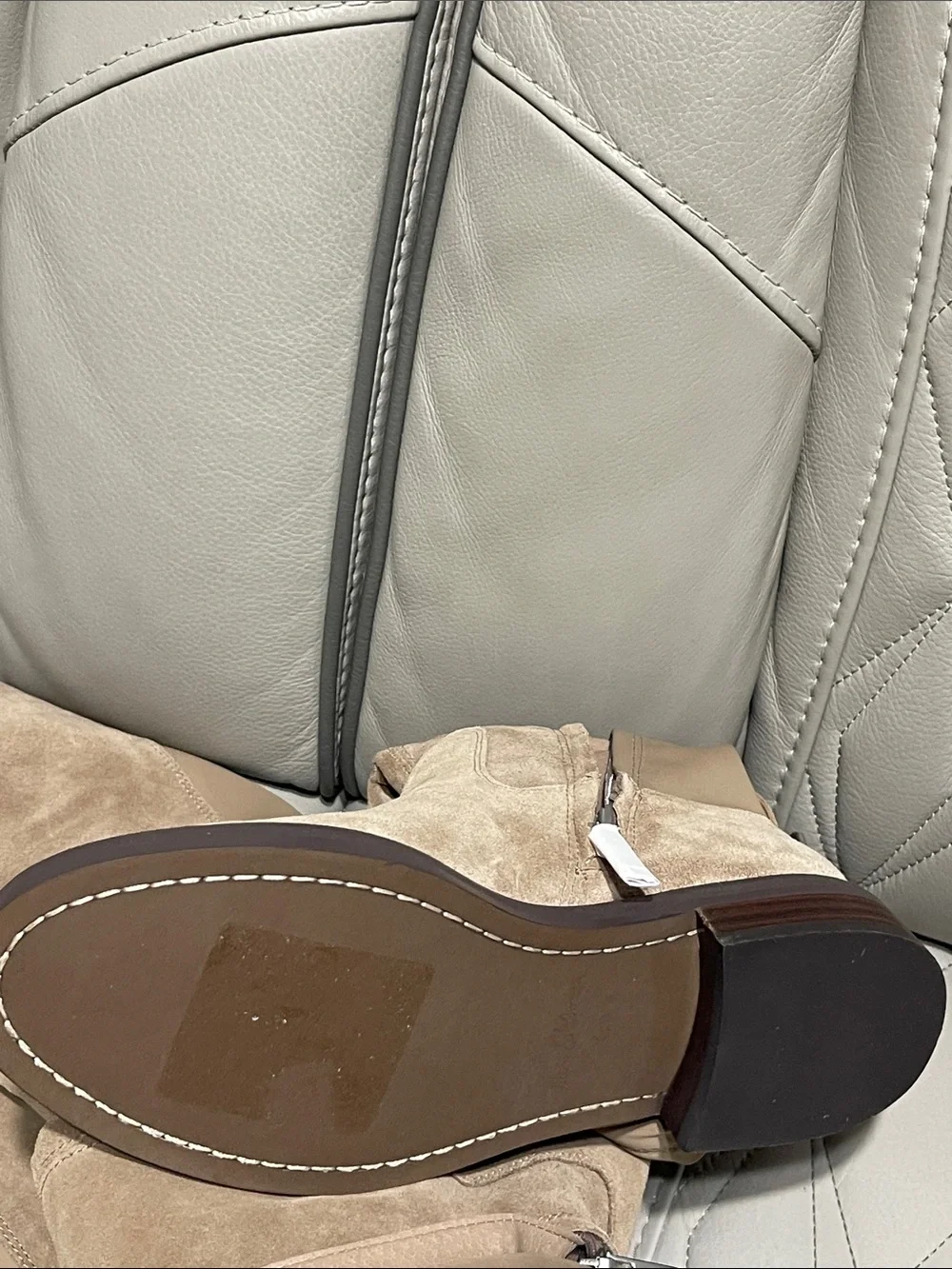 Sam Edelman Over-the-Knee Suede Boots in Taupe